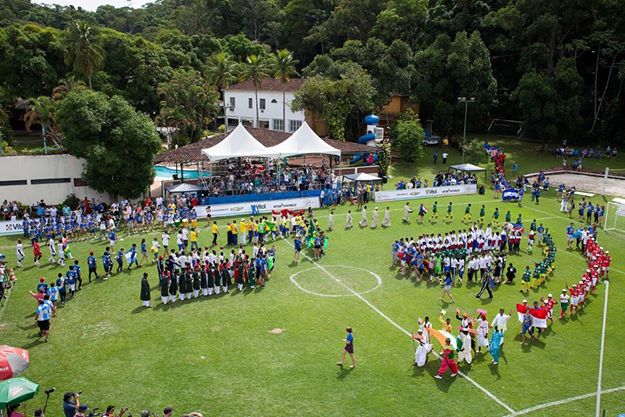 The opening ceremony of the Street Child Cup 2014 in Rio de Janeiro. Photo by Street Child World Cup