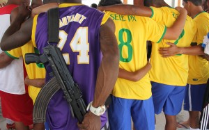 The drug trafficker soccer players of Vila Aliança have been widely reported on this week. Photo by Alan Lima/Al-Jazeera