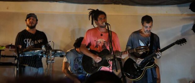 Local band Casa de Swing plays at the SUBA event. Photo: Lorraine Gaucher-Petitdemange