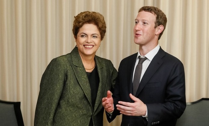 Dilma and Zuckerberg  (Photo by Divalgação/Facebook)