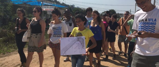 Maria da Penha leads group of residents and activists