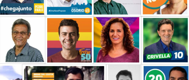 Rio's mayoral candidates 2016, from left to right: Pedro Paulo; Carlos Osorio; Alessandro Molon; Carmen Migueles; Cyro Garcia; Marcelo Freixo; Jandira Feghali; Marcelo Crivella; Indio da Costa; Thelma Bastos; Flávio Bolsonaro.