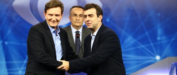 Crivella and Freixo during debate