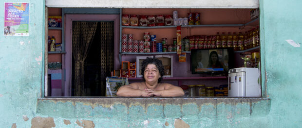 Long-time shop keeper in Rio de Janeiro's first favela, Providencia. Photo by Antoine Horenbeek