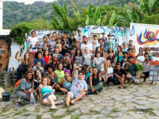 With debris cleared, minds enriched, and murals painted, the exchange came to a close. Photo by Luiza de Andrade