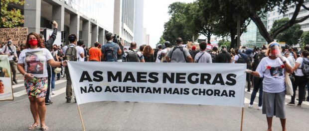"Black Mothers Cannot Take Crying Any More," banner at June 2020 march against racism and state violence. Photo: Luna Costa