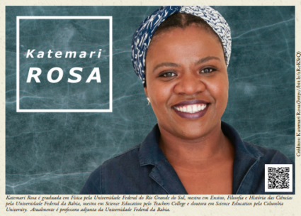 Katemari Rosa, physicist and professor at the Federal University of Bahia. From the calendar "Black Women Scientists."