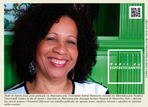 UFF mathematician Nedir do Espírito Santo. From the the calendar "Black Women Scientists." 
