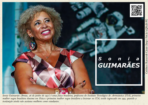 Sônia Guimarães, physicist and professor at the Technological Aeronautical Institute (ITA). From the the calendar "Black Women Scientists." 