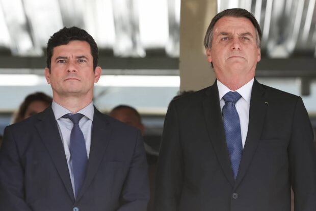 Former judge and Minister of Justice, Sergio Moro (PODEMOS-PR) and president Jair Bolsonaro (PL-RJ) proposed a set of anticrime laws. Photo by Marcos Correa