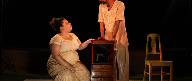 Protagonists Zézé and João acted by Kamilla Neves and Anderson Barreto respectively. Photo: Leonardo Lopes (Peneira)