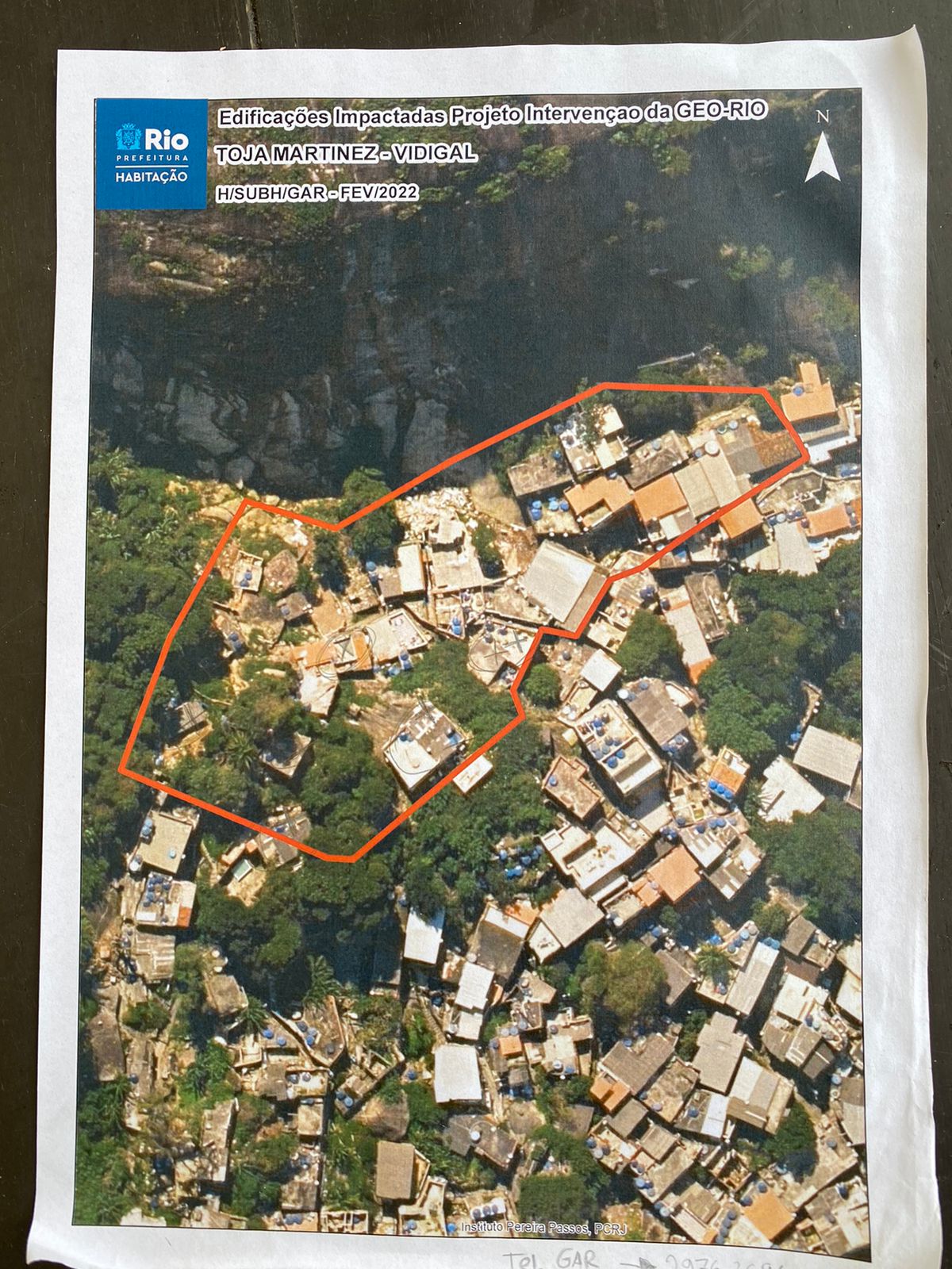 Current mapping of houses to be evicted in the Jaqueira area. Source: Geo-Rio