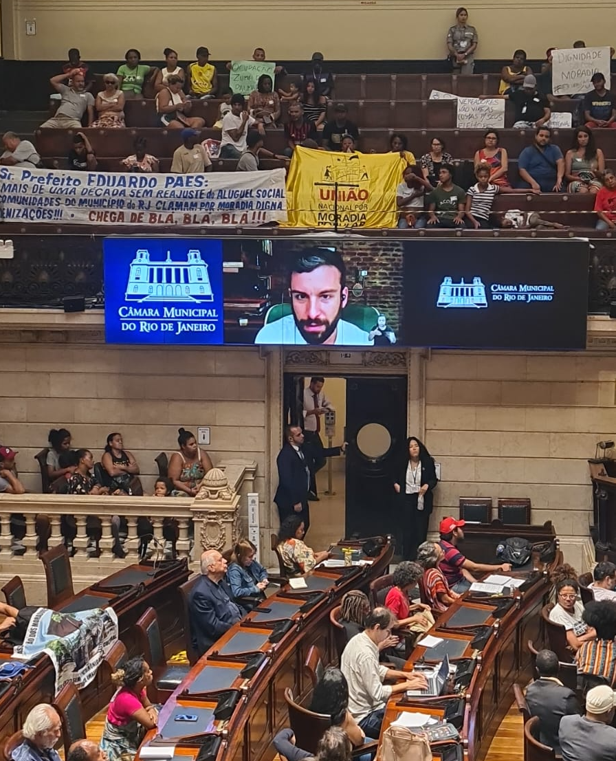 Thiago Ramos Dias was pointed out, especially in the Chambers’ galleries, as one of the main people responsible for removing the Community Land Trust from Rio de Janeiro’s City Master Plan. 
