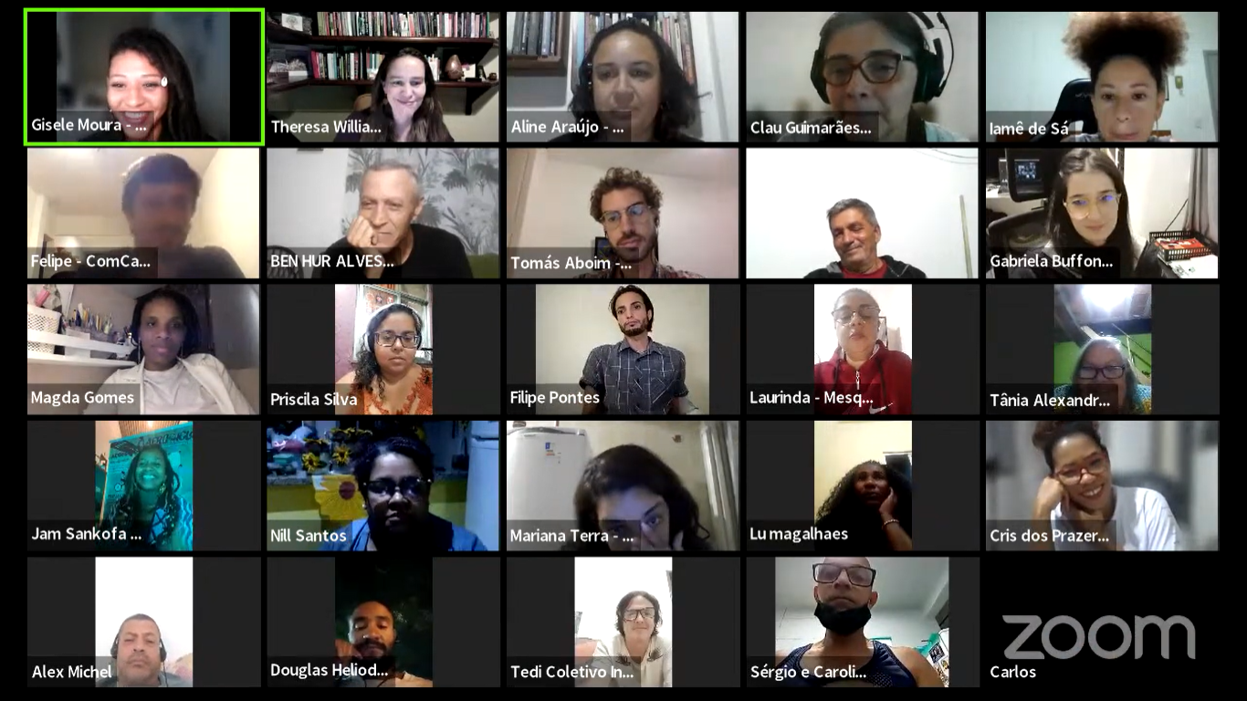 Some of the participants of the 1st National Sustainable Favela Network Exchange which took place online on June 6, 2023