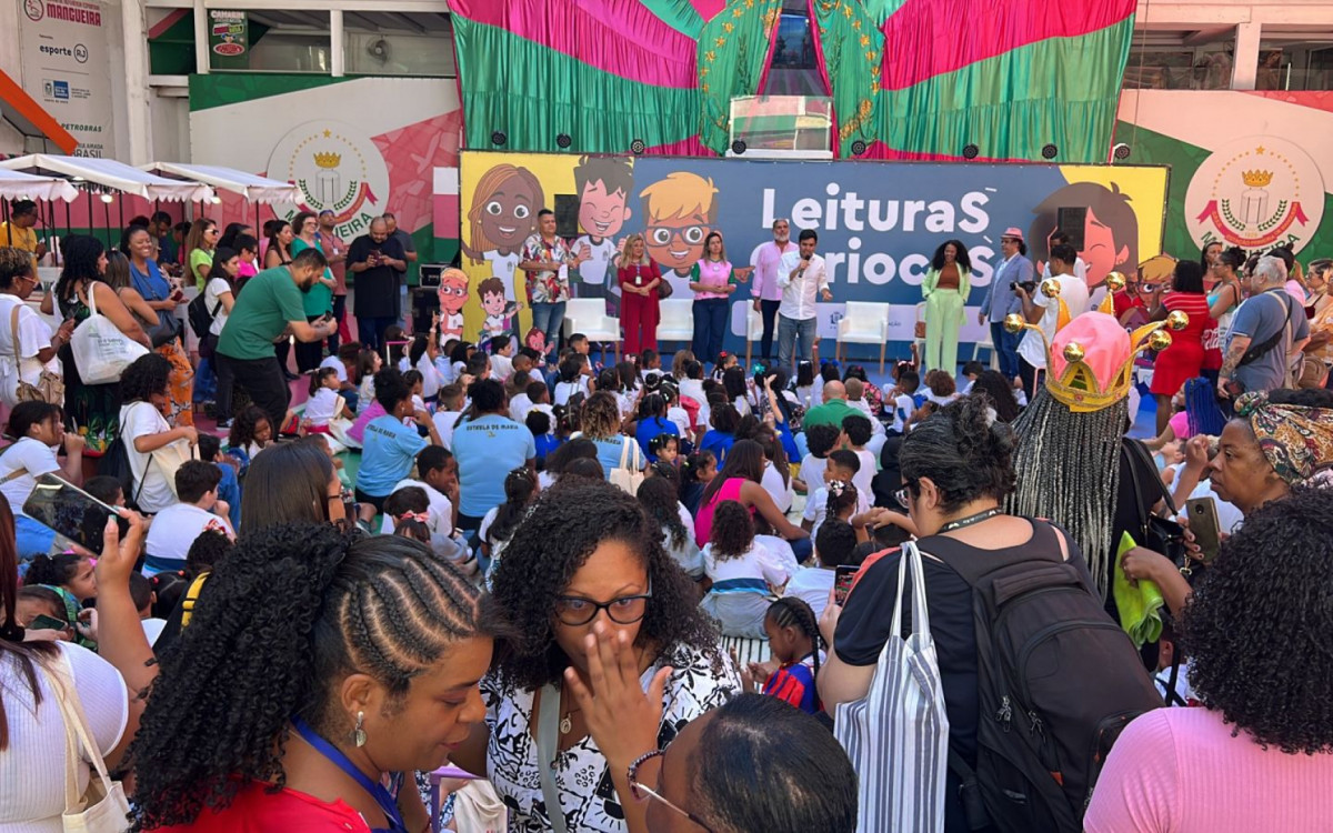 The first edition of FLIC Mangueira, in 2023, held at the samba school's court. Photo: Event Promotion / Mangueira