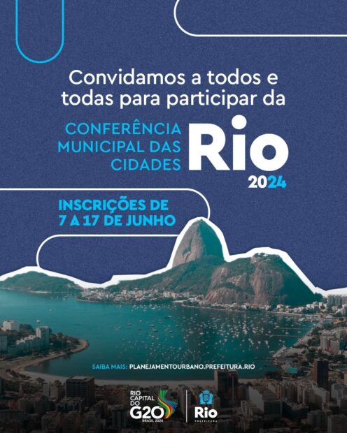 Promotional flyer for the Municipal Cities Conference – Rio 2024 registration, a process participants described as complicated. Photo: Rio City Hall