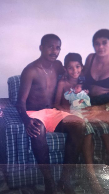 With his mother, Neilde, and stepfather, Willian, Barcellos grew up learning about affection and resistance. Photo: Family archive