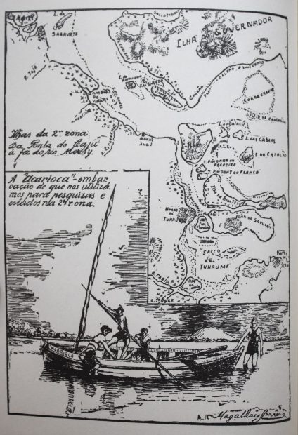 Illustration from the 1930s shows a ‘strictly navigable’ Maré, as reported by the writer Armando Magalhães Corrêa. Photo: Carioca Waters/Reproduction
