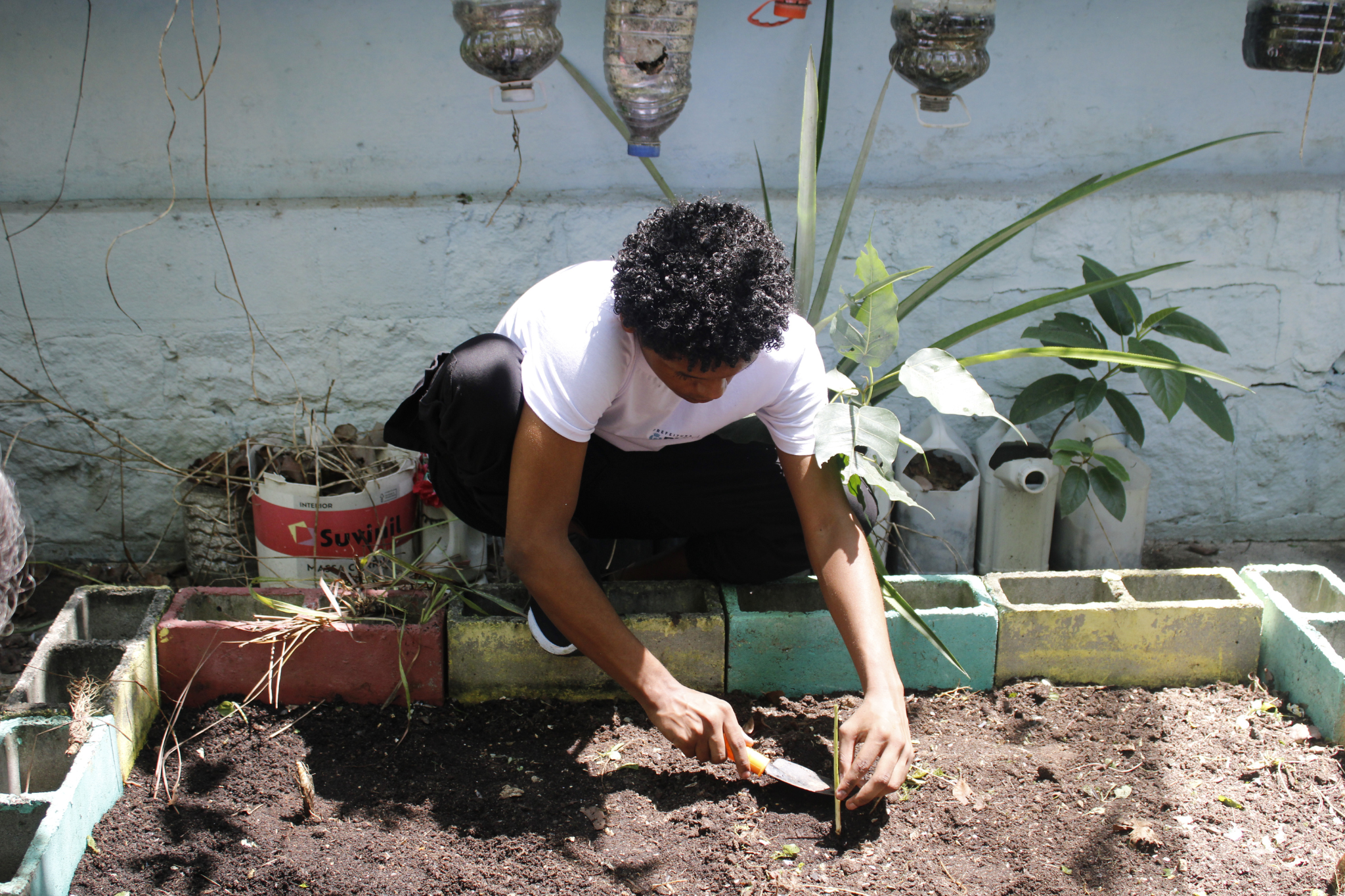 Students cultivate and improve the school garden while promoting and sharing environmental knowledge. Photo: Amanda Baroni Students cultivate and improve the school garden while promoting and sharing environmental knowledge. Photo: Amanda Baroni