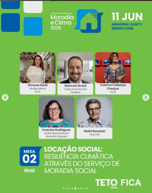 Artwork promoting the First Brazilian Housing and Climate Forum in Brasília on June 11. Photo: Press Release