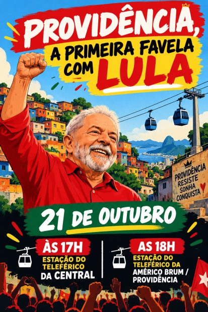Rally in Morro da Providência. Photo: Social Media Rally in Morro da Providência. Photo: Social Media